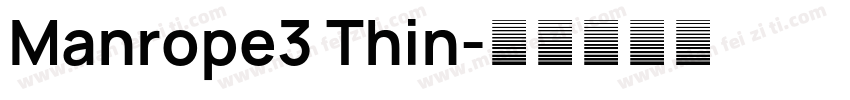 Manrope3 Thin字体转换